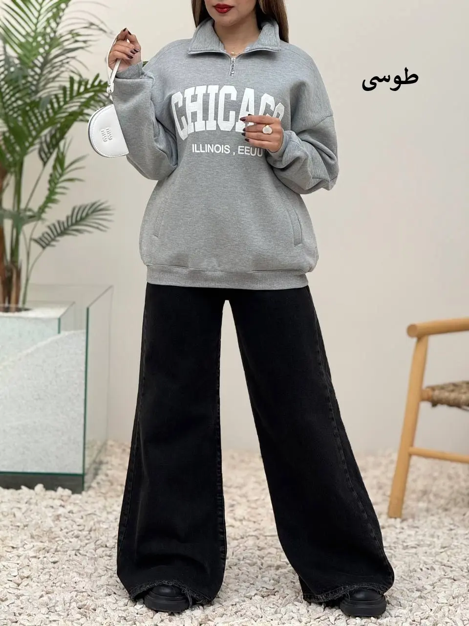 3995-دورس نیم زیپ chicaGo (ایراددار)